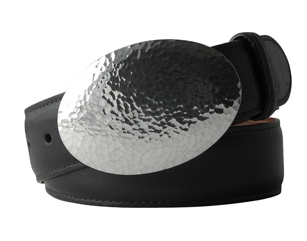 Stefano Hammered Oval One Piece Buckle 1.5