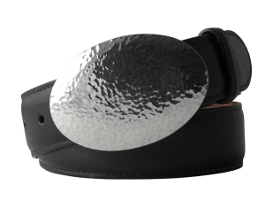 Stefano Hammered Oval One Piece Buckle 1.5