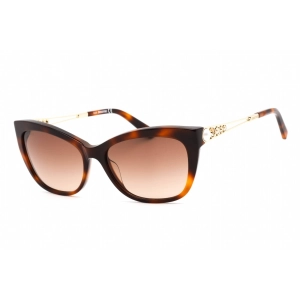 Swarovski Women's Sunglasses - Dark Havana Plastic Cat Eye Shape Frame | SK0262 52F