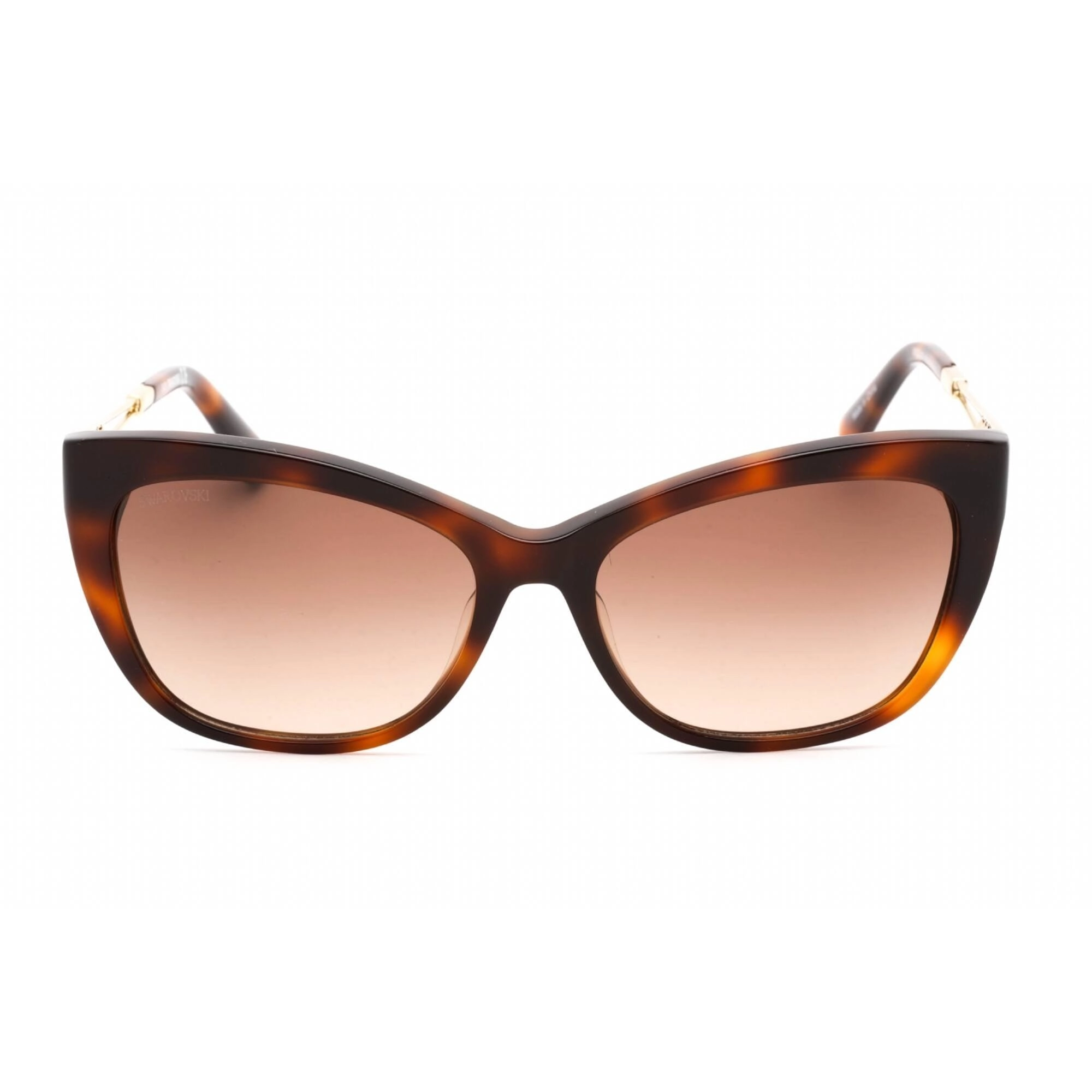 Swarovski Women's Sunglasses - Dark Havana Plastic Cat Eye Shape Frame | SK0262 52F