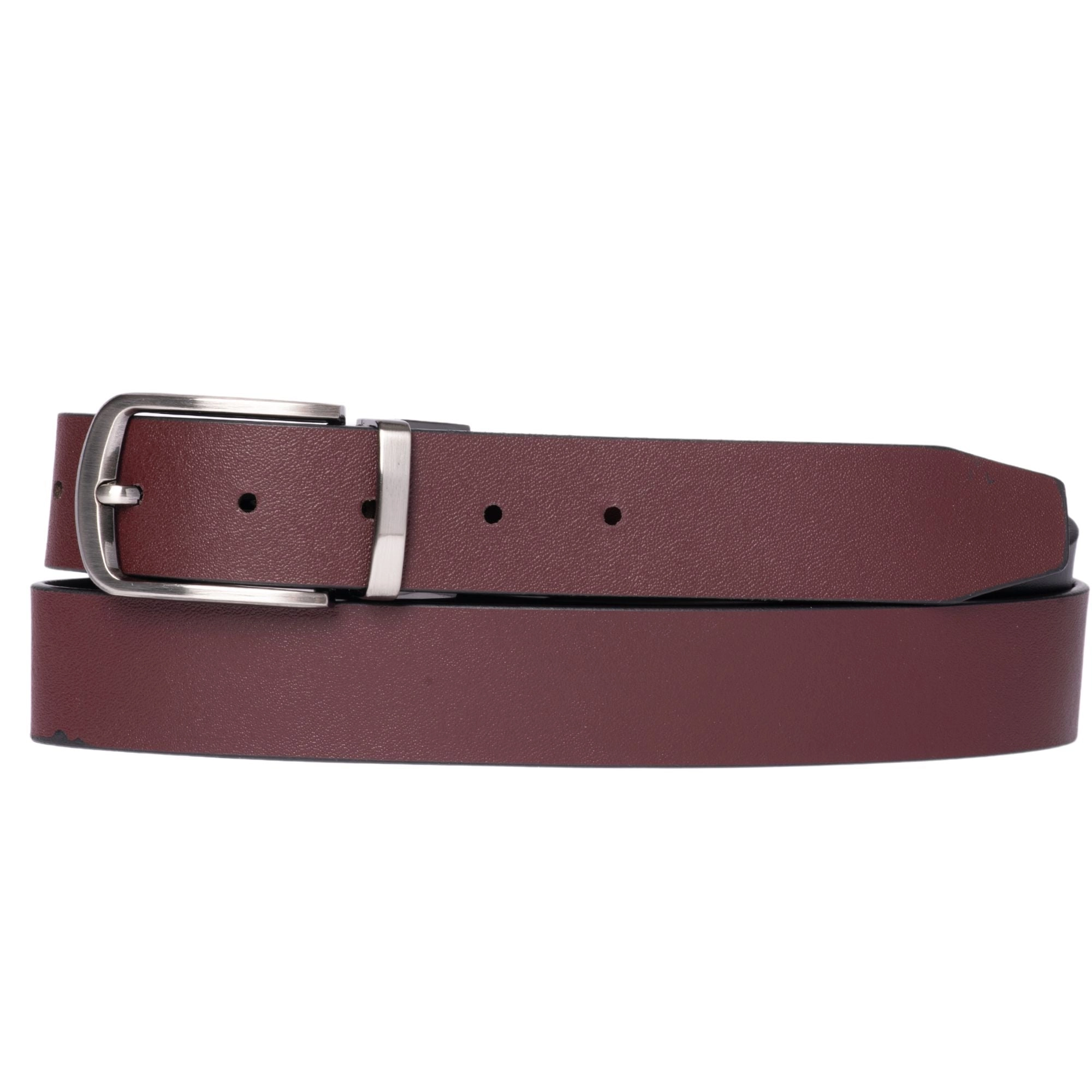 The Harvey Dent Belts- Black / Burgundy and Black/ Grey 2 pc Gift Set