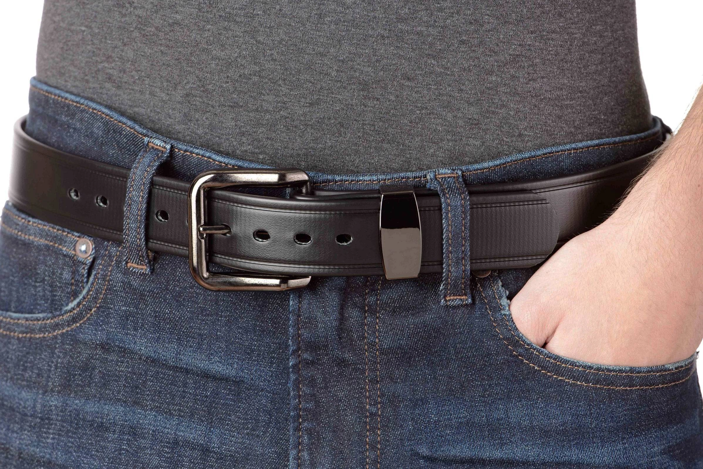 The Hercules Belt™ -  Black Max Thick With Gunmetal Buckle And Keeper 1.50" (H560BK)