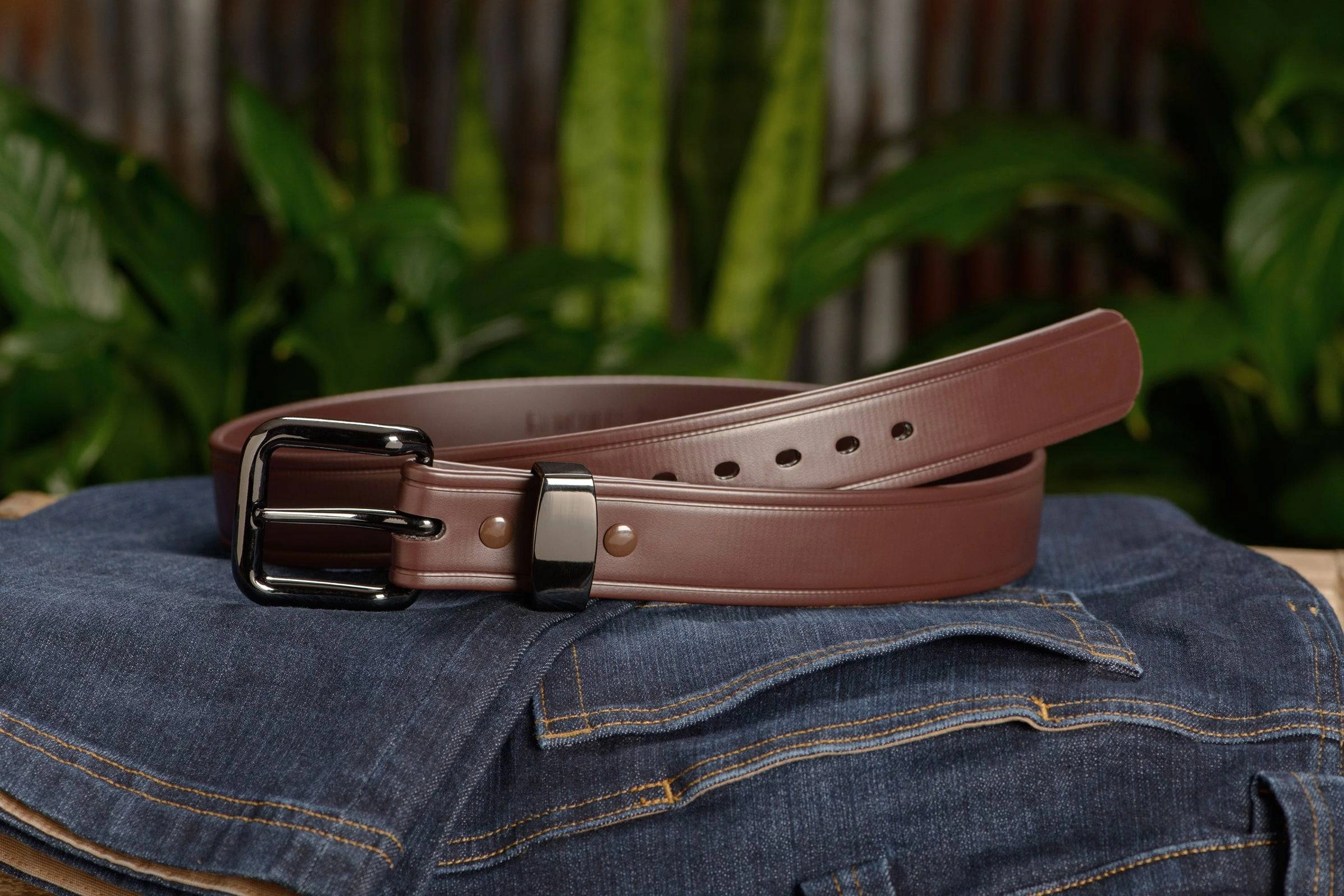 The Hercules Belt™ -  Brown Max Thick With Gunmetal Buckle And Keeper 1.50" (H560BR)