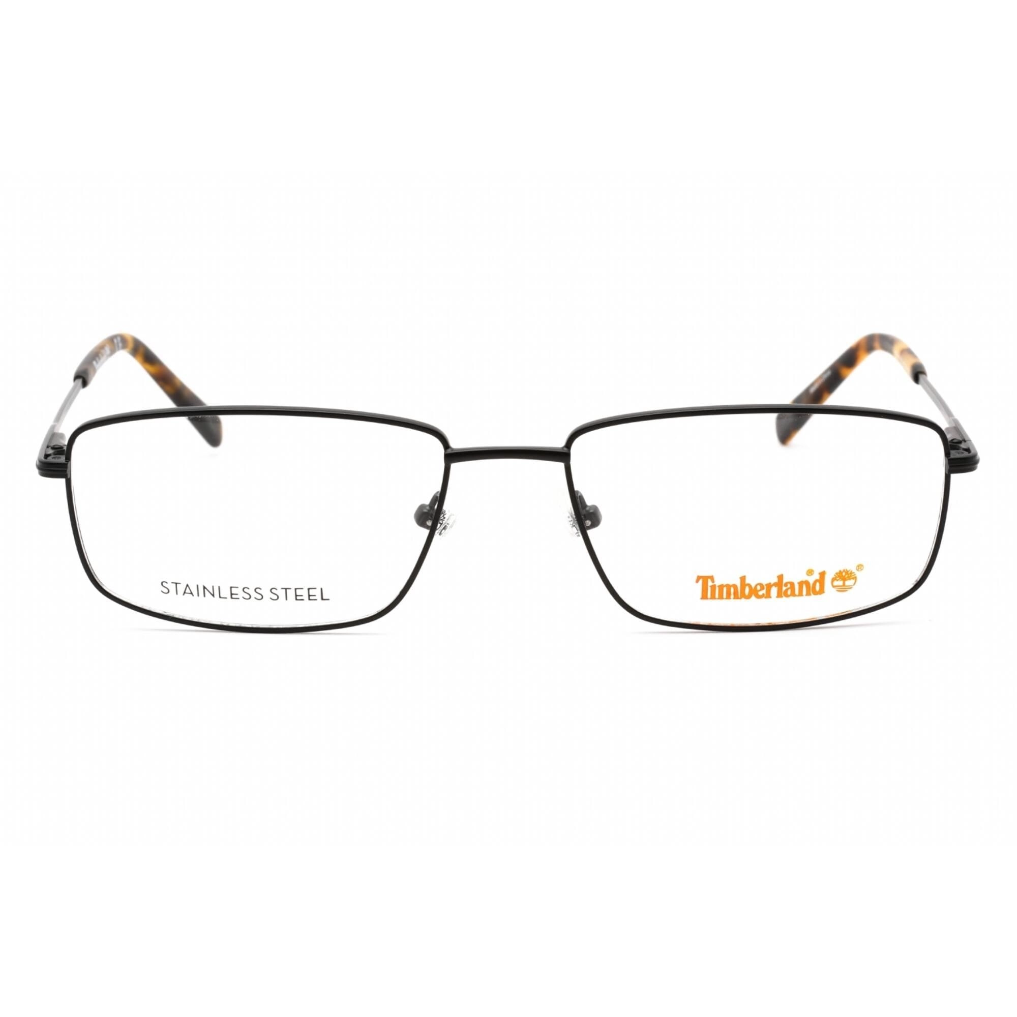 Timberland Men's Eyeglasses - Full Rim Matte Black Rectangular Frame | TB1607 002