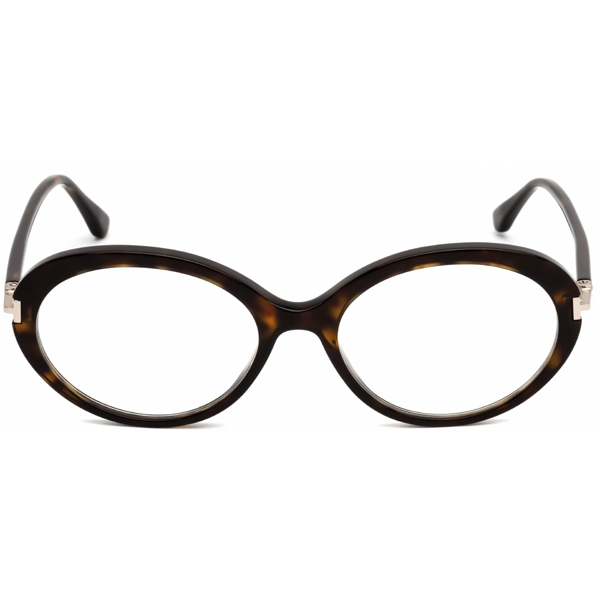 Tom Ford Men's Eyeglasses - Full Rim Dark Havana Plastic Oval Frame | FT5675-B 052