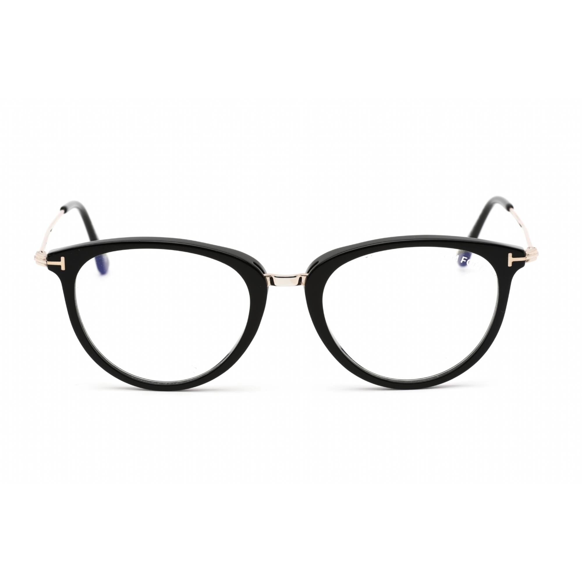 Tom Ford Men's Eyeglasses - Shiny Black Acetate/Metal Cat Eye Frame | FT5640-B 001