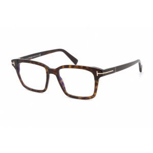 Tom Ford Unisex Eyeglasses - Rectangular Dark Havana Plastic Frame | FT5661-B 052