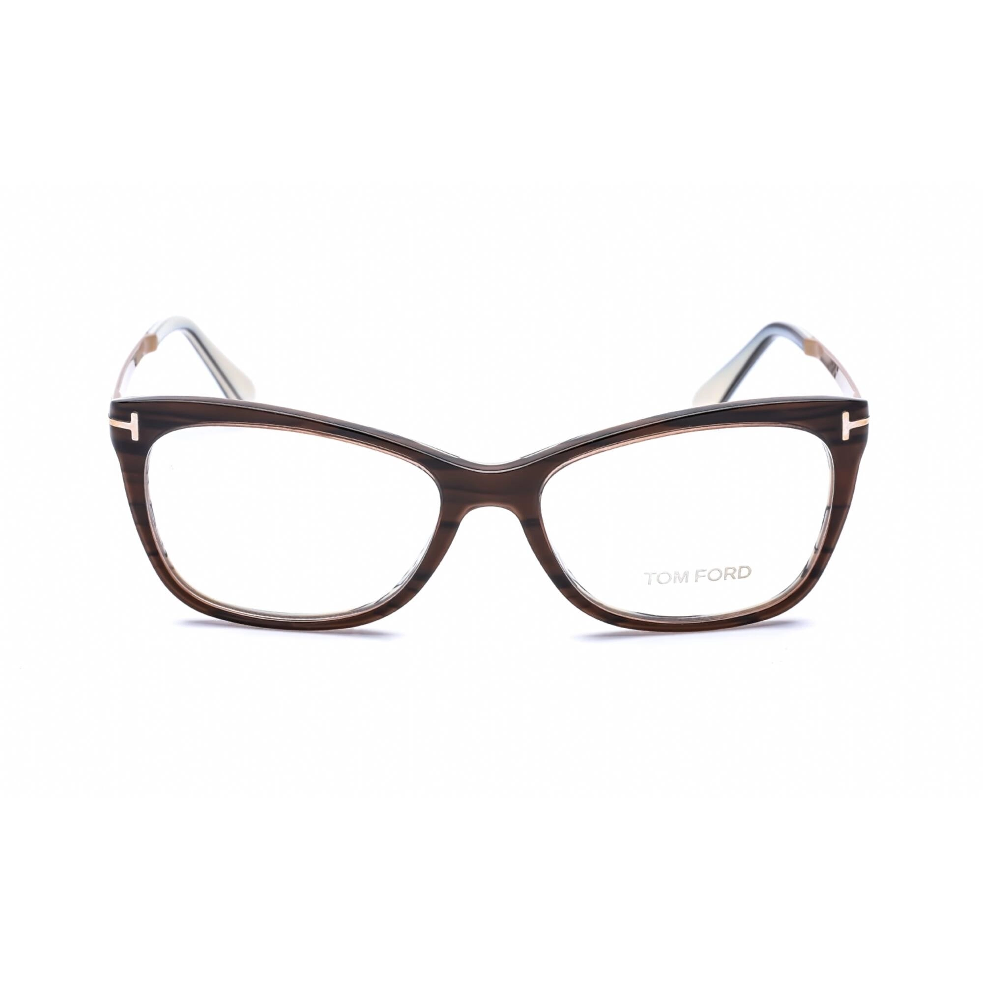 Tom Ford Women's Eyeglasses - Dark Brown Acetate Cat Eye Full Rim Frame | FT5353 050