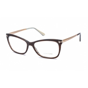 Tom Ford Women's Eyeglasses - Dark Brown Acetate Cat Eye Full Rim Frame | FT5353 050