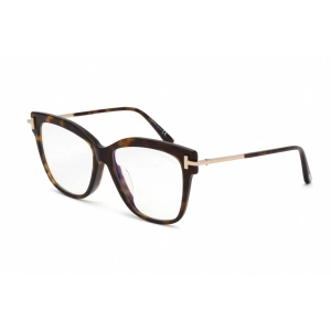 Tom Ford Women's Eyeglasses - Dark Havana Cat Eye Full Rim Frame | FT5704-F-B 052