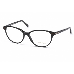 Tom Ford Women's Eyeglasses - Shiny Black Plastic Cat Eye Full Rim Frame | FT5421 001