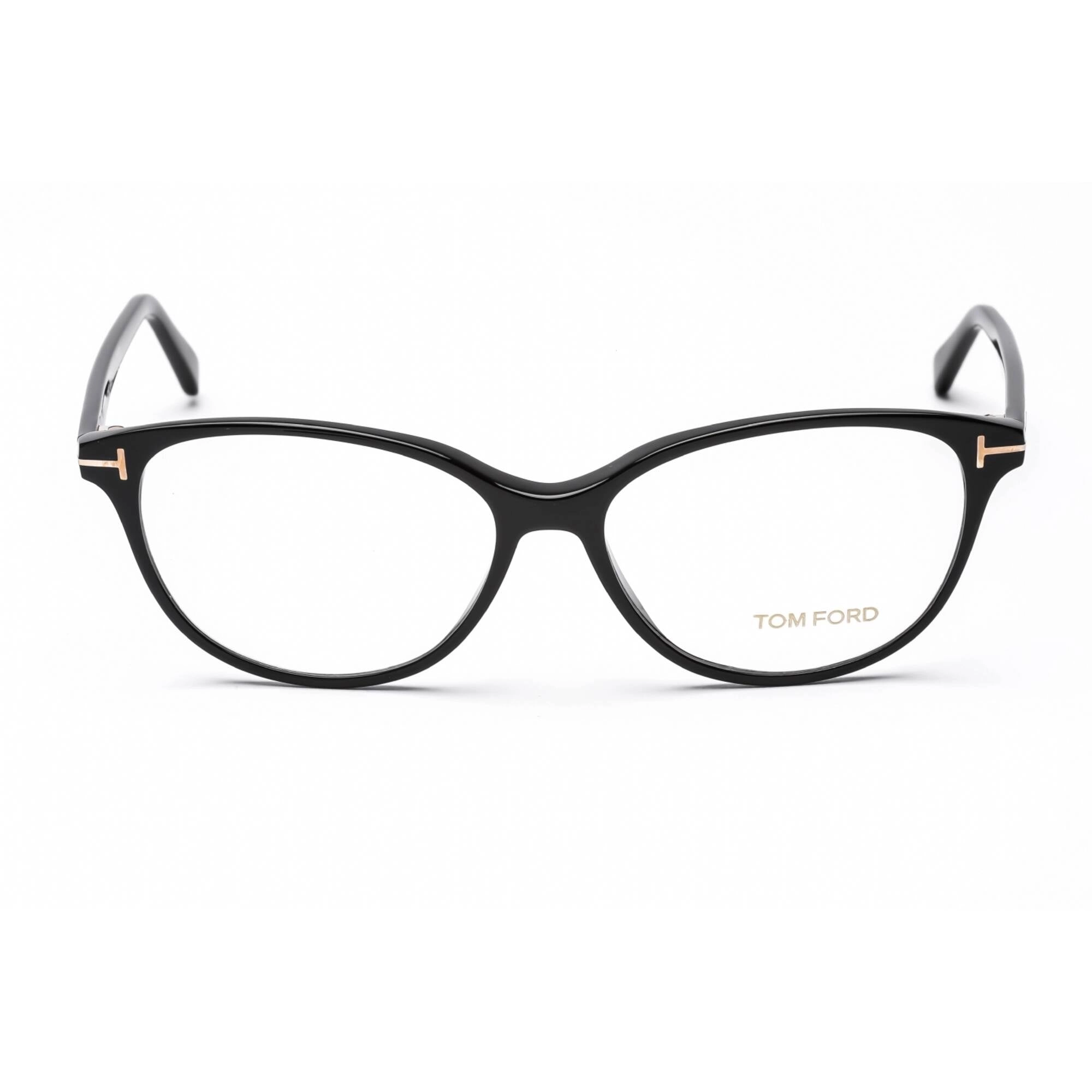 Tom Ford Women's Eyeglasses - Shiny Black Plastic Cat Eye Full Rim Frame | FT5421 001