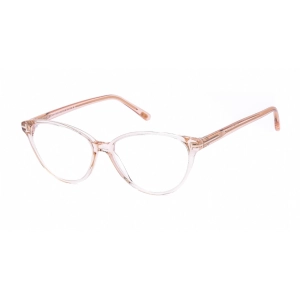 Tom Ford Women's Eyeglasses - Shiny Transparent Peach Cat Eye Frame | FT5545-B 072