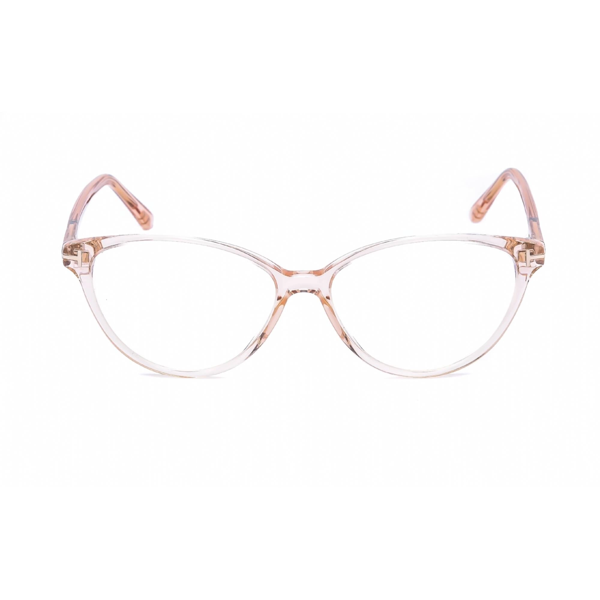 Tom Ford Women's Eyeglasses - Shiny Transparent Peach Cat Eye Frame | FT5545-B 072