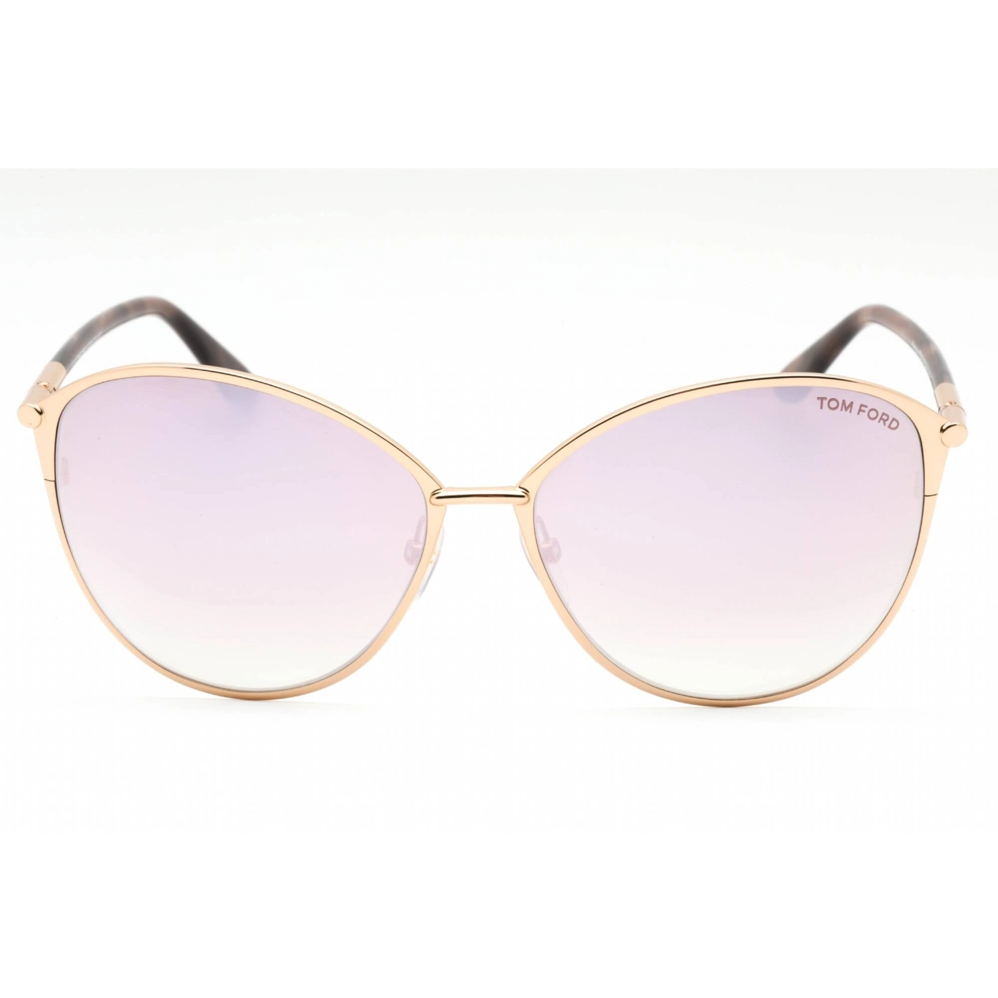 Tom Ford Women's Sunglasses - Shiny Rose Gold Metal Cat Eye Full Rim | FT0320 28Z