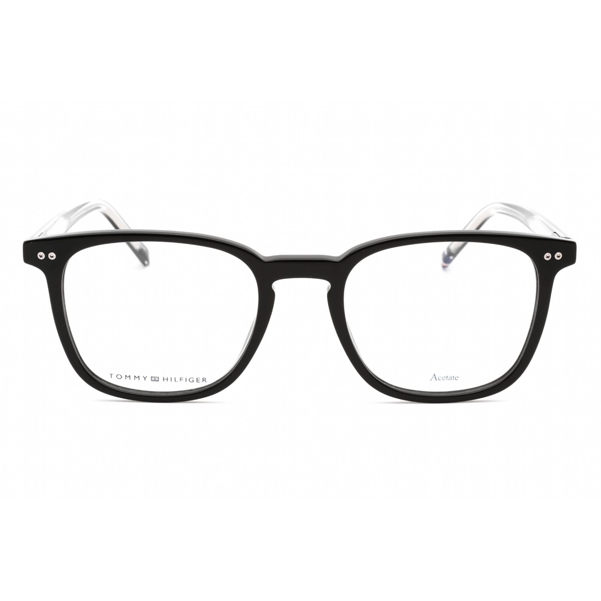 Tommy Hilfiger Men's Eyeglasses - Black Full Rim Square Shape Frame | TH 1814 0807 00