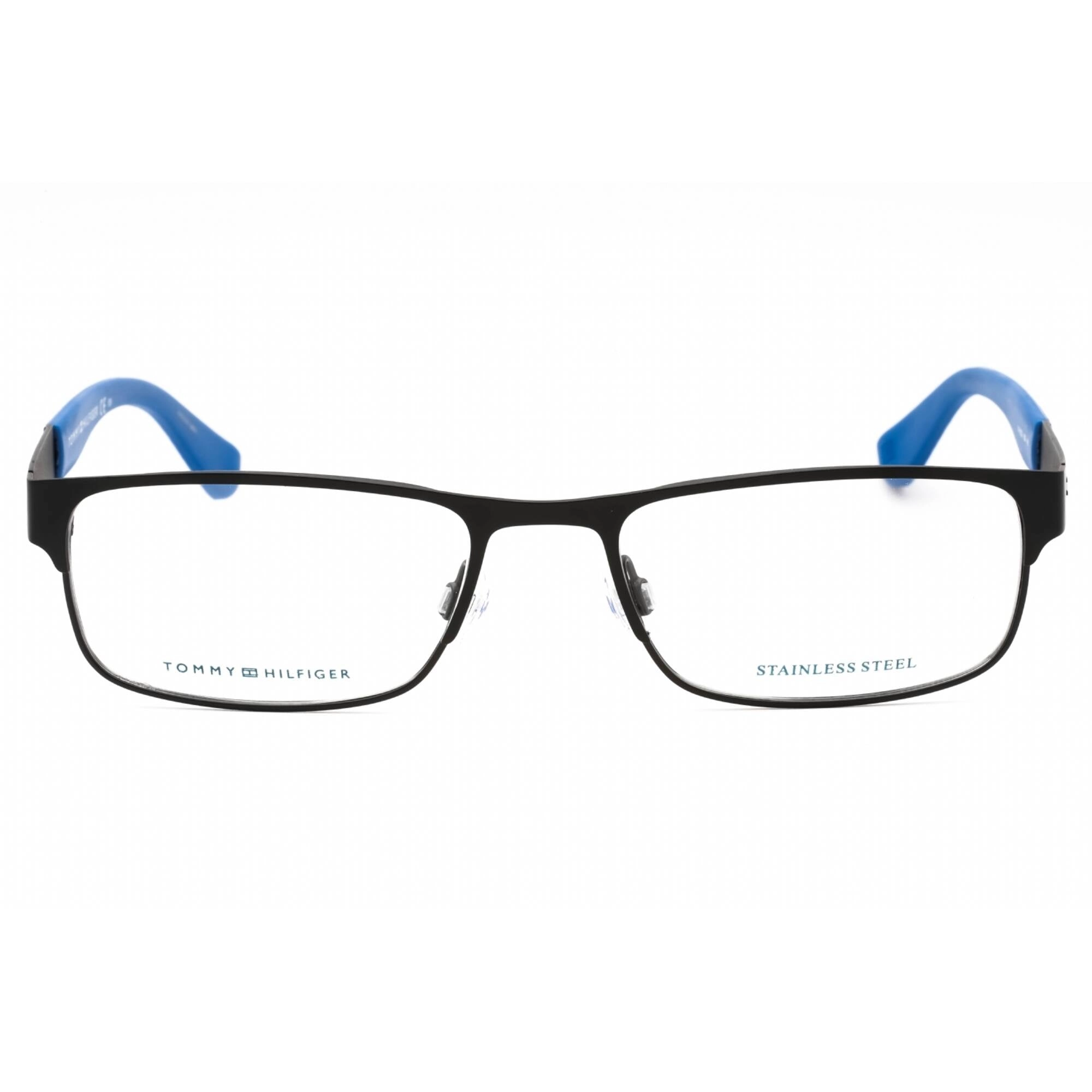 Tommy Hilfiger Men's Eyeglasses - Matte Black Full Rim Metal Frame | Th 1523 0003 00