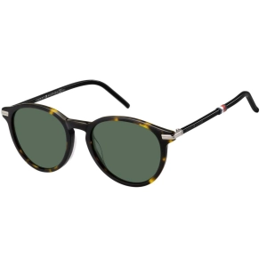 Tommy Hilfiger Men's Sunglasses - Black Havana Full Rim Oval Frame | TH 1673/S 0IWI