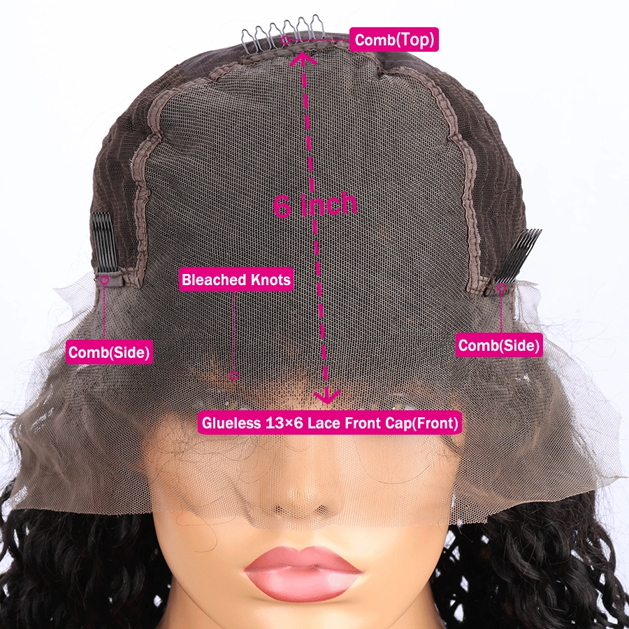 Tuneful 250% Density Double Drawn Kinky Curly Fluffy Human Hair Wigs