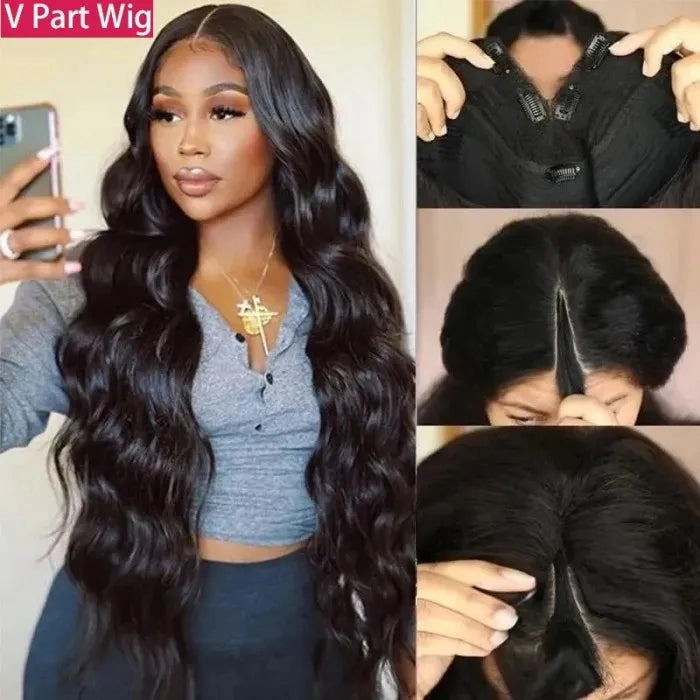 Tuneful U Part Wig Body Wave Human Hair Afforable Glueless Wigs 100% Human Hair Super Soft