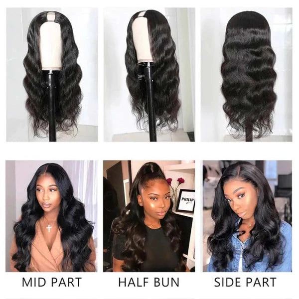 Tuneful U Part Wig Body Wave Human Hair Afforable Glueless Wigs 100% Human Hair Super Soft