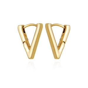 V-Hinge Huggie Earrings