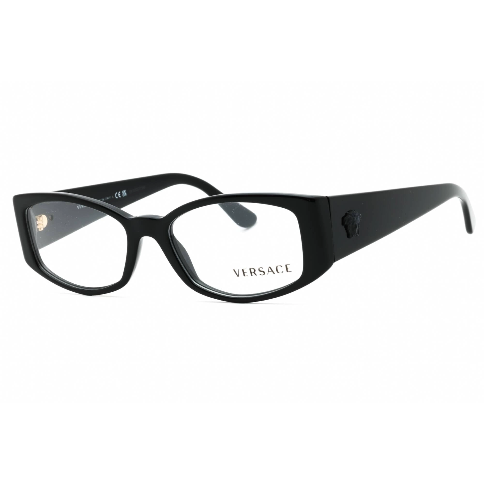Versace Women's Eyeglasses - Black Plastic Full Rim Cat Eye Shape Frame | 0VE3343 GB1