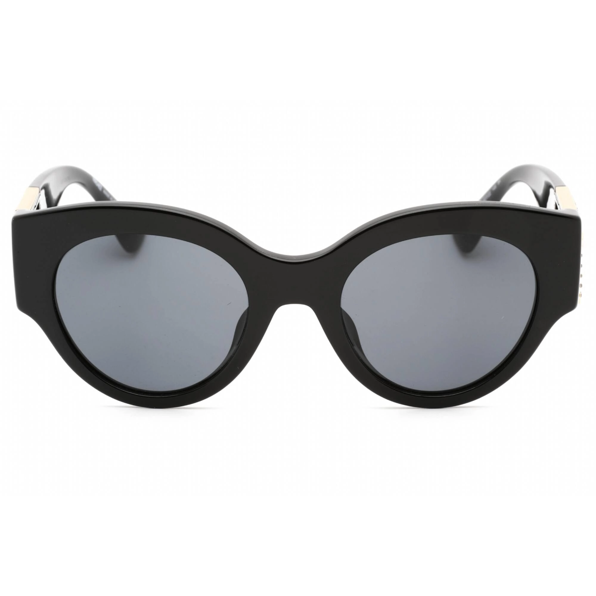 Versace Women's Sunglasses - Black Plastic Full Rim Round Frame | 0VE4438BF GB1/87