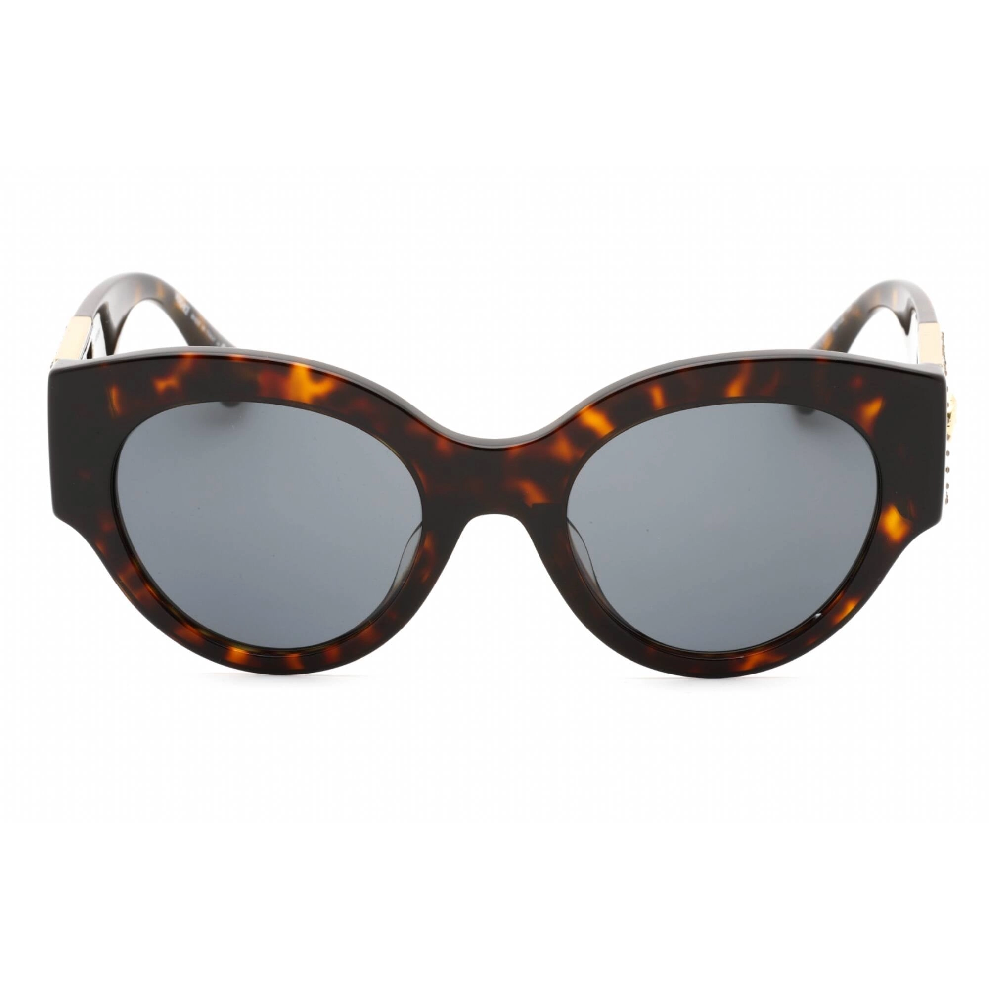 Versace Women's Sunglasses - Dark Havana Plastic Oval Shape Frame | VE4438BF 108/87