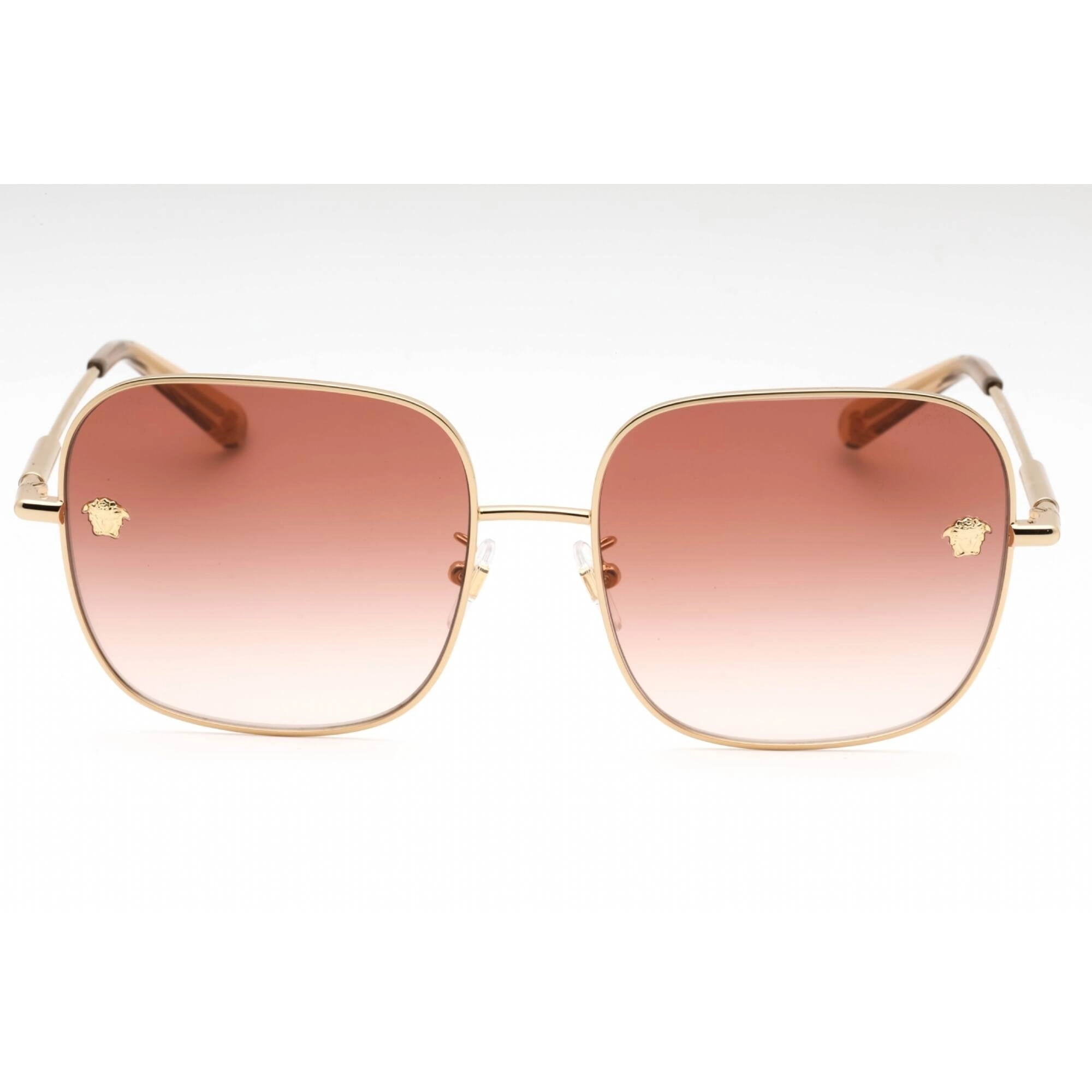 Versace Women's Sunglasses - Gold Square Frame Pink Gradient Lens | 0VE2246D 100213
