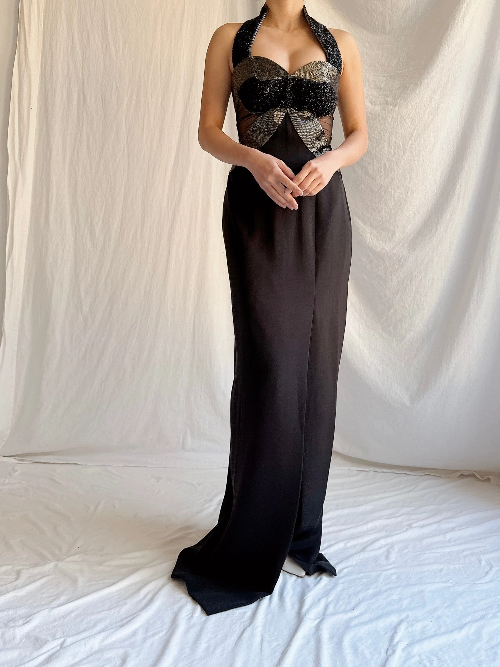 Vintage Claire's Collection Rayon Gown - M