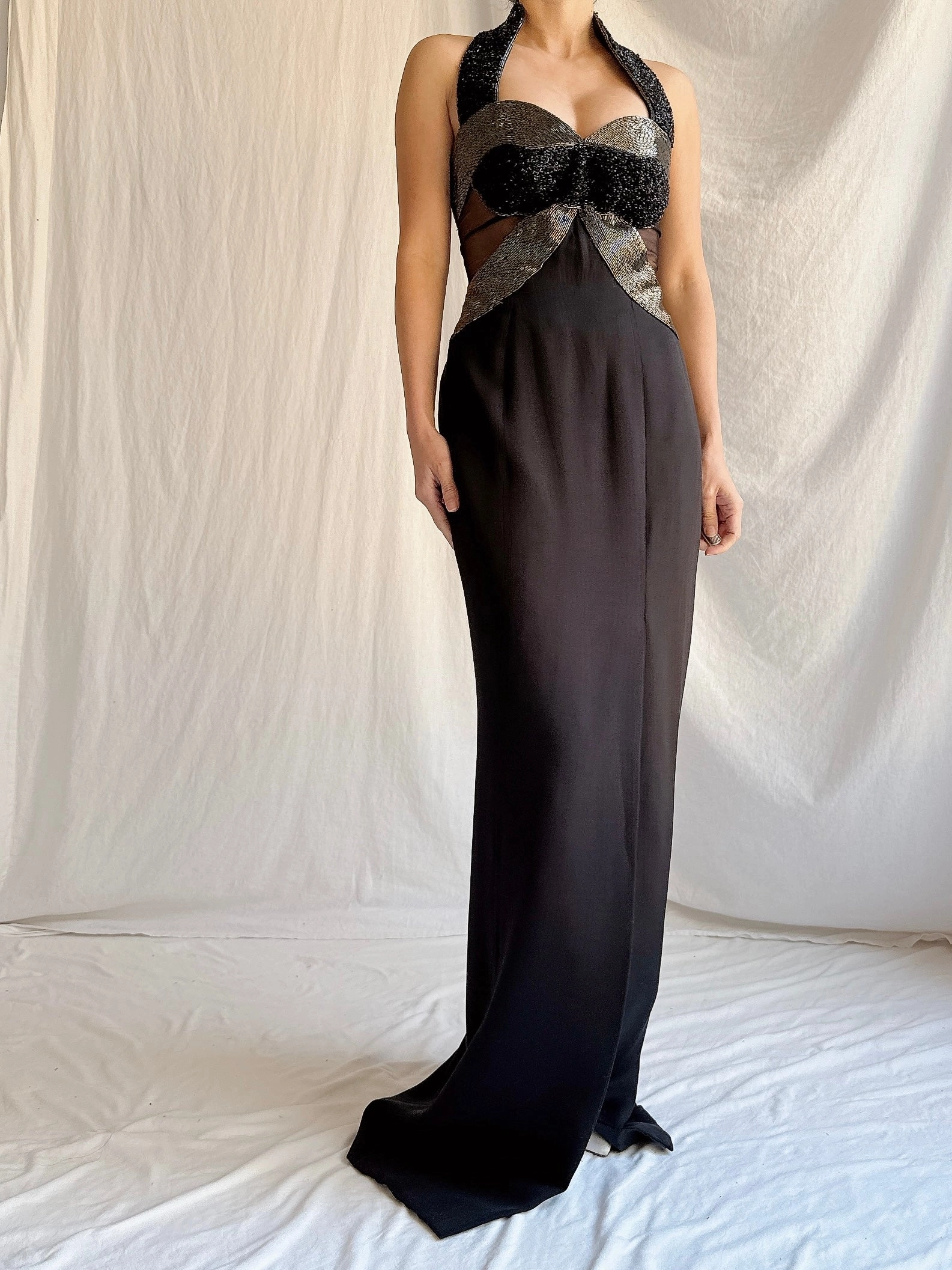 Vintage Claire's Collection Rayon Gown - M