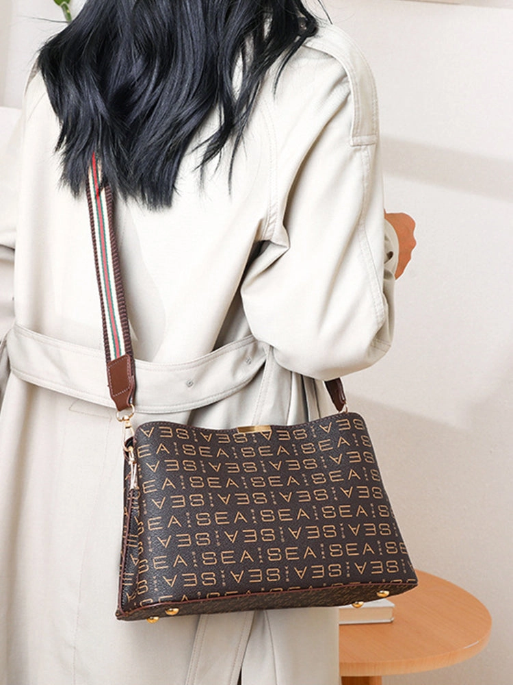 Vintage Monogram PVC Leather Crossbody Shoulder Bags