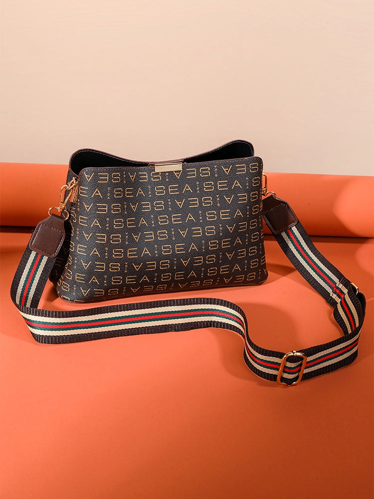 Vintage Monogram PVC Leather Crossbody Shoulder Bags