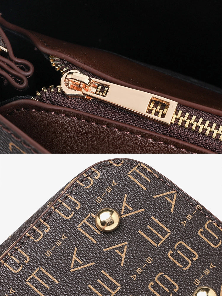 Vintage Monogram PVC Leather Crossbody Shoulder Bags