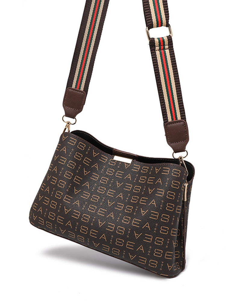 Vintage Monogram PVC Leather Crossbody Shoulder Bags