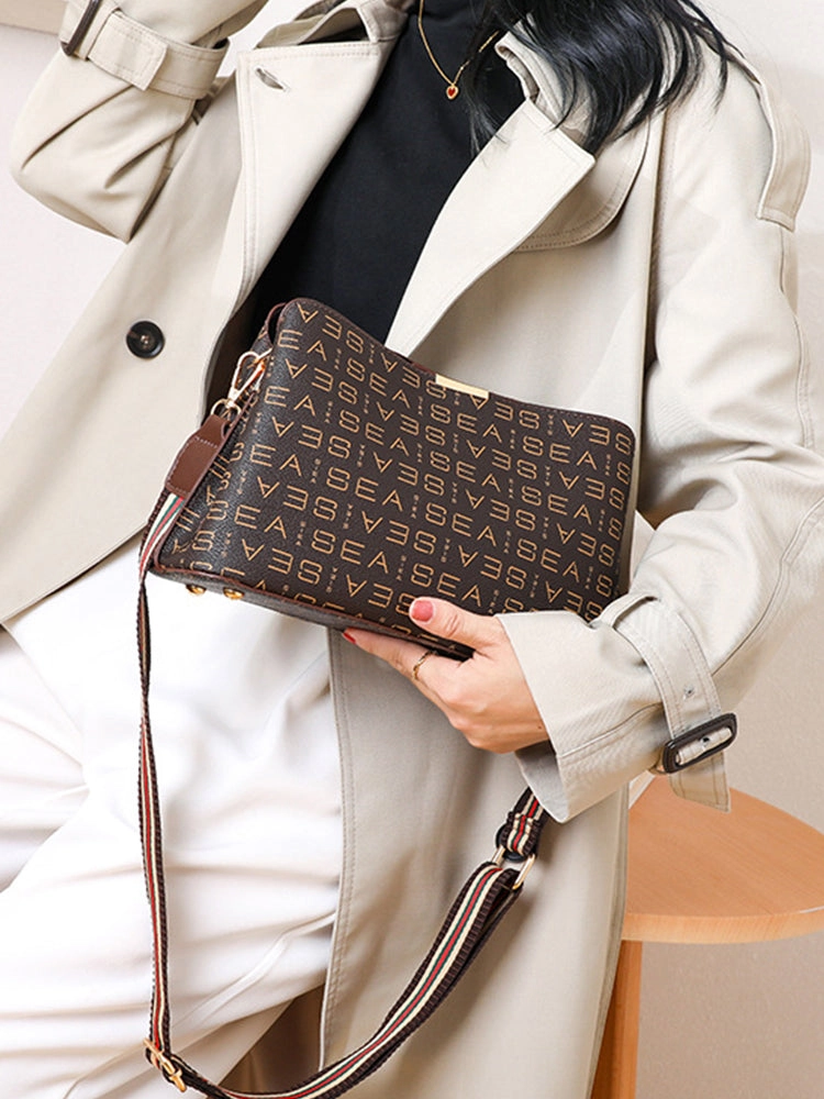 Vintage Monogram PVC Leather Crossbody Shoulder Bags
