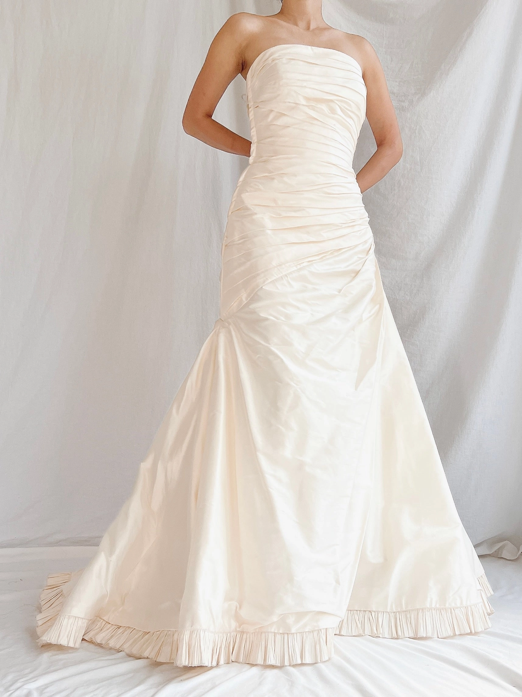 Vintage Pronovias Italian Silk Faille Gown - S/6