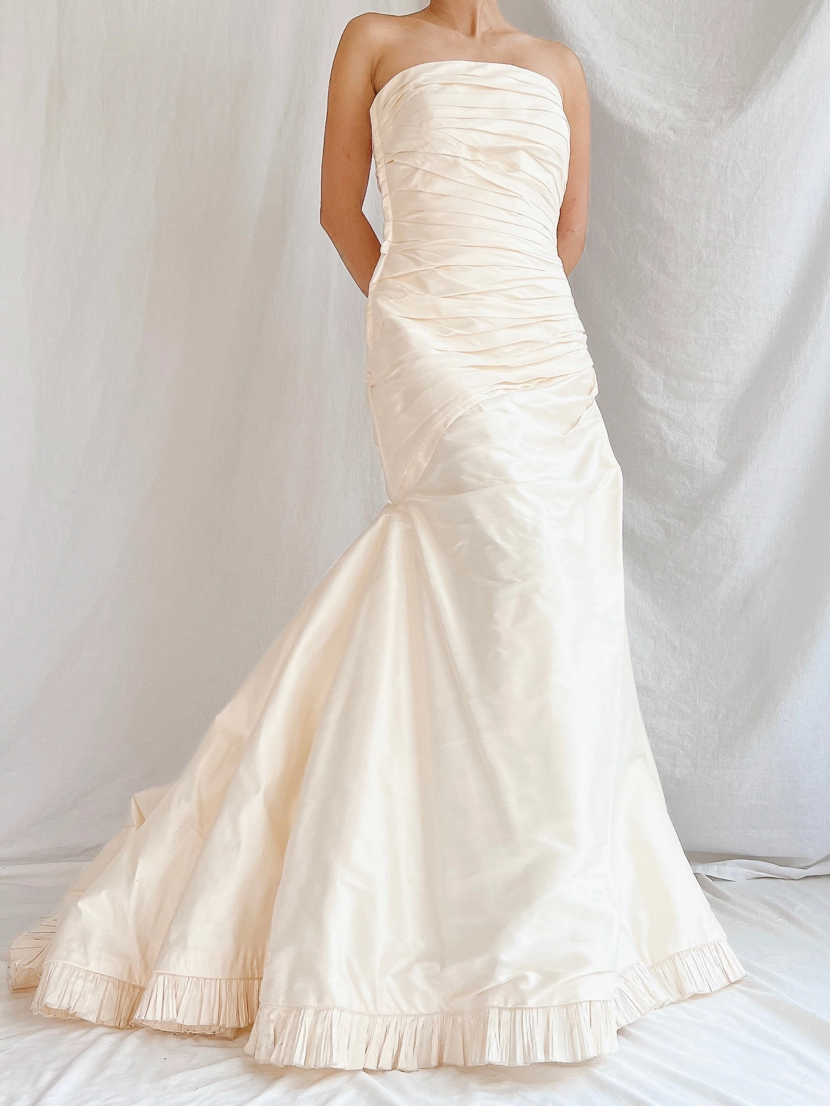 Vintage Pronovias Italian Silk Faille Gown - S/6