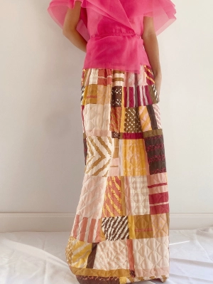 Vintage Quilted Skirt - S