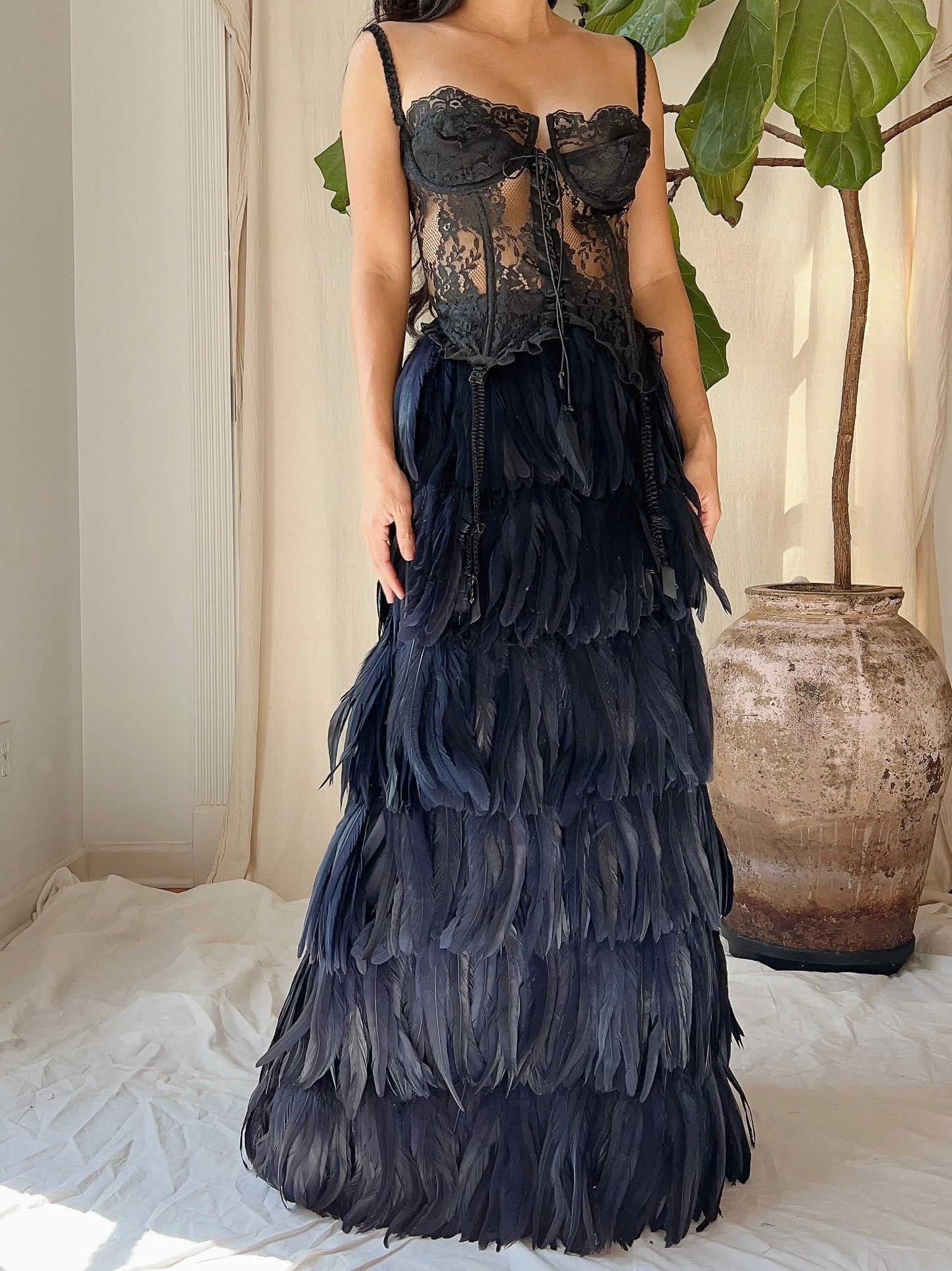 Vintage Victoria Secret Black Bustier - 34C