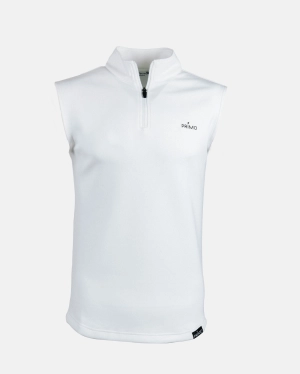 White Quarter Zip Vest