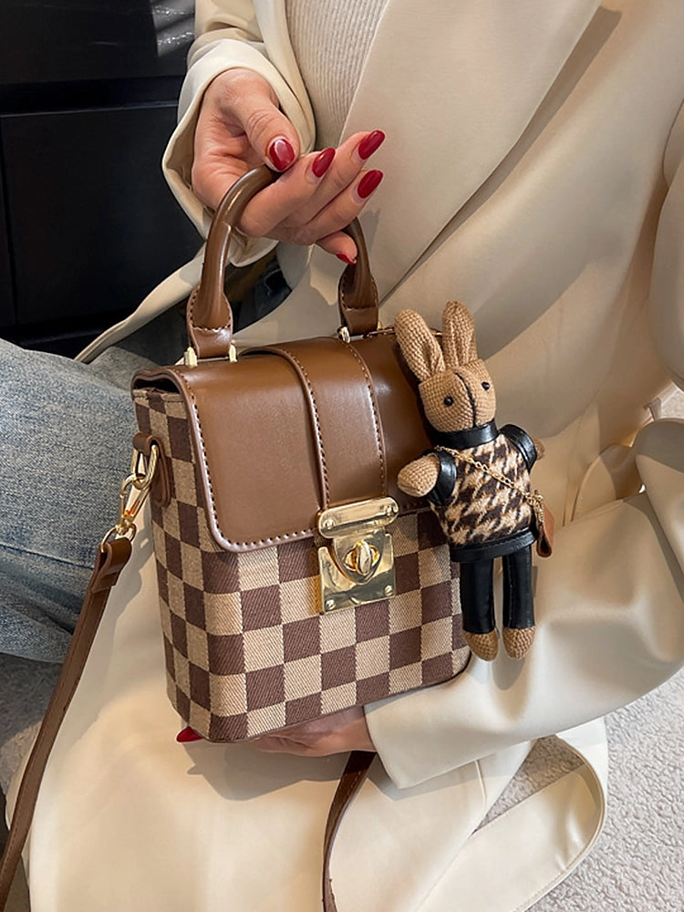 Women's Crossbody Bag Small Purse with Cute Pendent