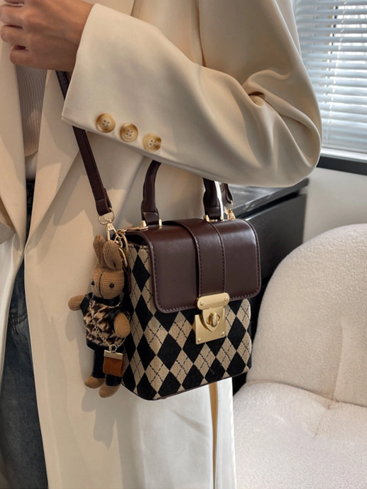 Women's Crossbody Bag Small Purse with Cute Pendent