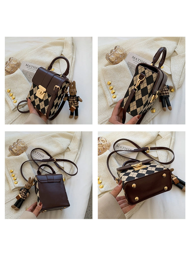 Women's Crossbody Bag Small Purse with Cute Pendent